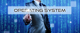 businessman selecting a server operating system