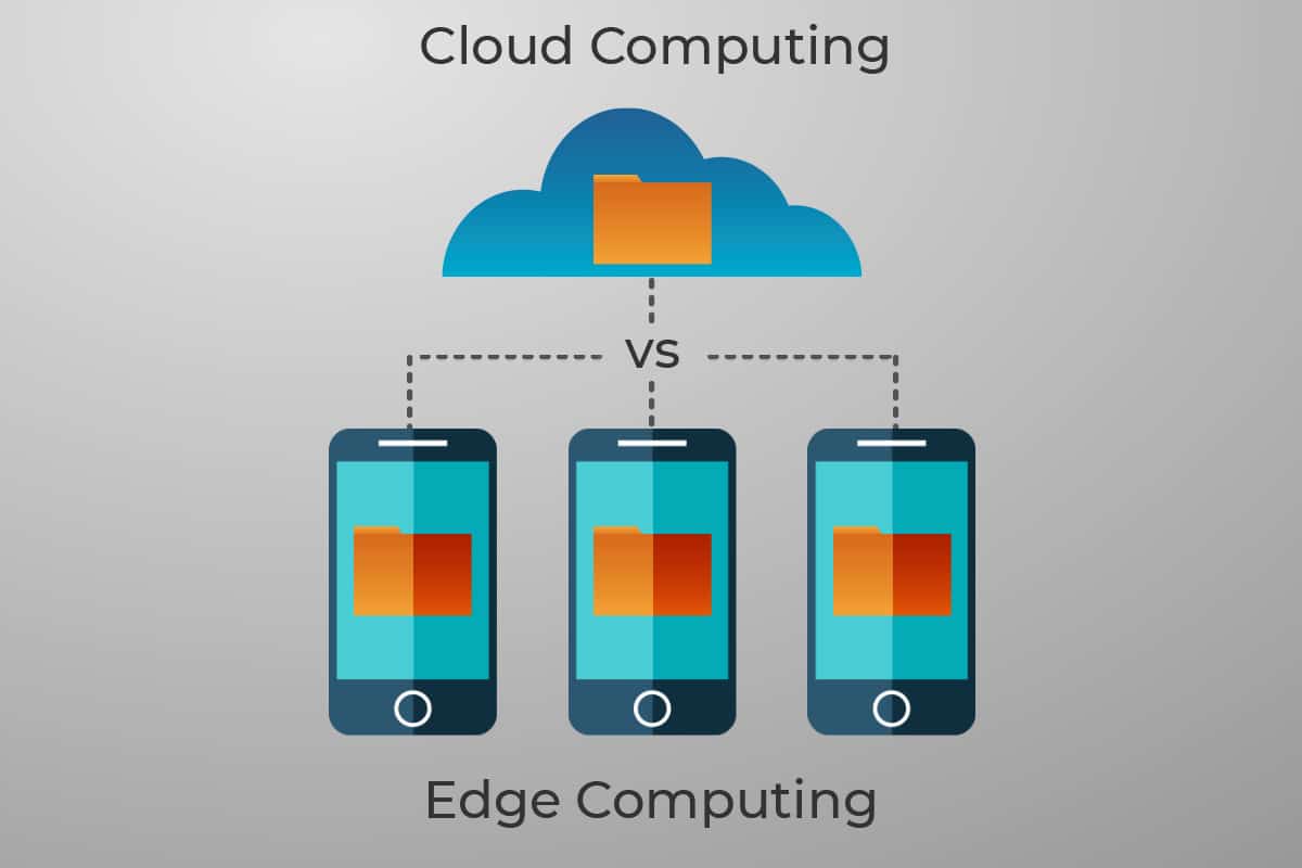 diagram comparing edge and cloud computing