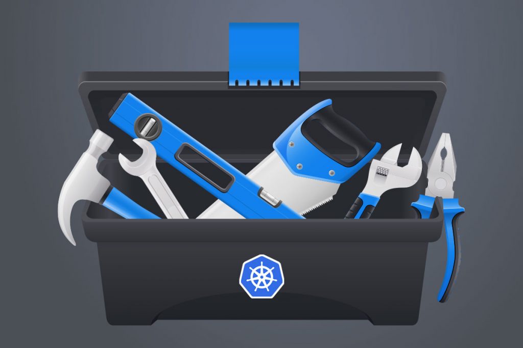 toolbox with a kubernetes logo